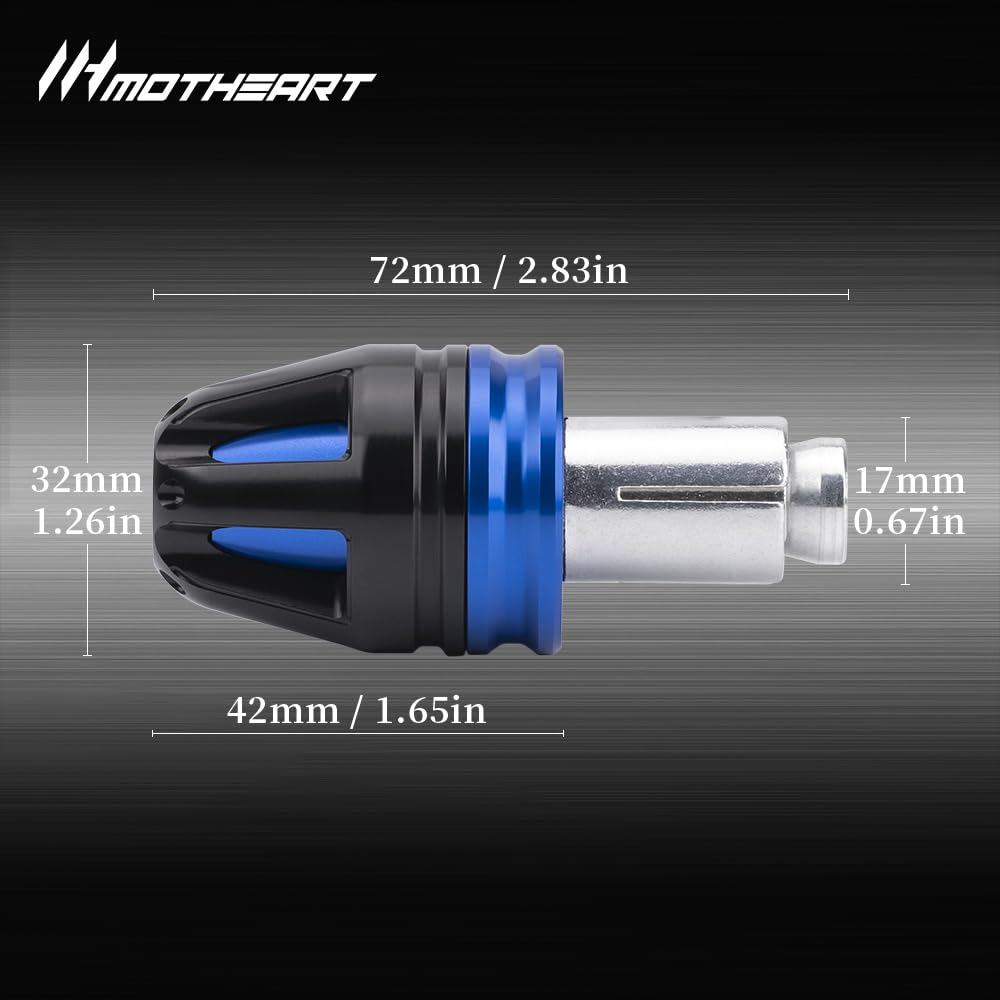 MotHeartZero Motorcycle Handlebar End Cap for CB125R 2017-2024 7/8"(22mm) Steering Wheel 17mm Diameter CNC