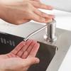 Stainless Steel Sink Liquid Soap Dispenser Built-In Lotion Pump Head Extension Silicone Tube Kit Detergent Hand Press Pumps