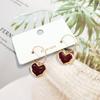 Frauen Rotes Herz Vintage Ohrringe Mode Tropfen Schmuck Emaille Metall Ohrringe Mädchen Geschenke Elegante Einfache Trendy Schmuck
