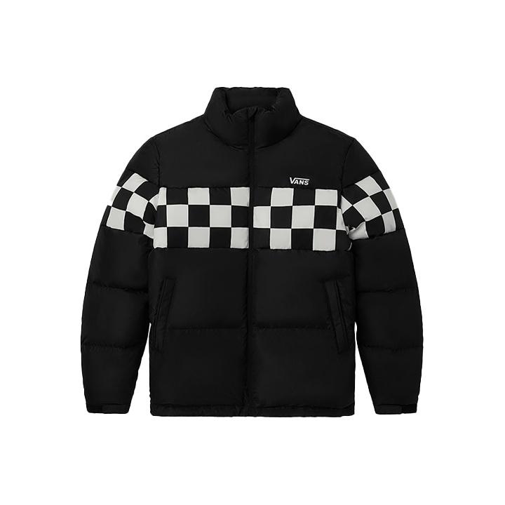 Vans Black And White Checkerboard Work Collar Down Jacket Men Outerwear VN0A54NTBLK