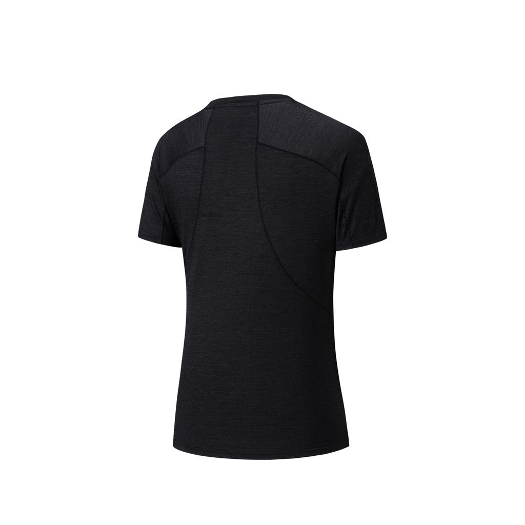 Anta Champion Womens Short Sleeve Knitted T-Shirt Summer 2026 Women Tops Basic-Black 162620114-5