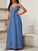 2026 European Summer Casual Resort Women's Long Strap Dress