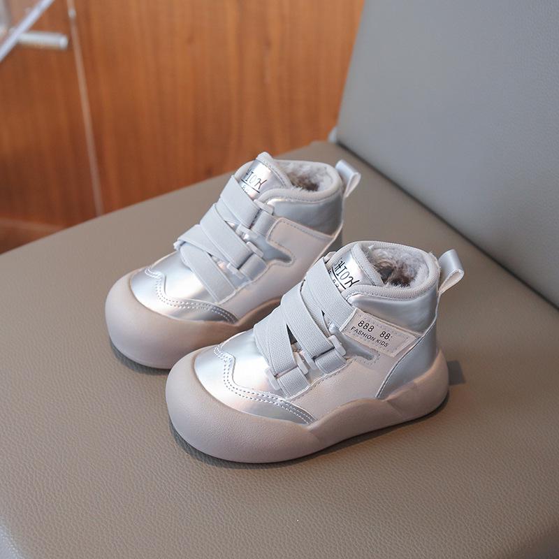 Wodoodporne Zimowe Buty Śniegowce dla Dziewcząt, Edycja 2025 - Ciepłe, Wyściełane Aksamitem, Gruba Bawełna, Rozmiary Średnie i Duże