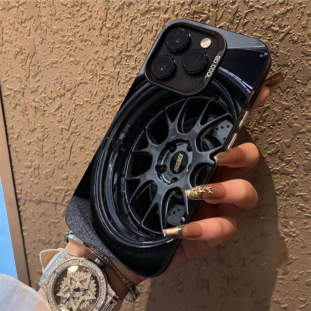 

B-BBS Car Rim Wheel Phone Case Phone Case For iPhone 14 16 15 11 12 13 Pro Max Mini Plus Shockproof Cover iPhone13