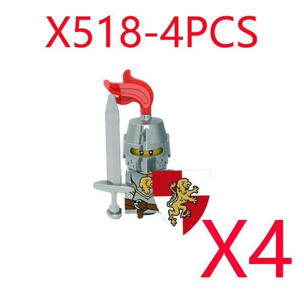 MOC Mittelalterliche Burg Grüner Drachenritter Figuren Bausteine Antiker Römischer Soldat Waffe Schild Kriegspferd Jungen Spielzeug Geschenk K149