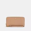 Coach Long Zip Around Wallet Gold Chalk