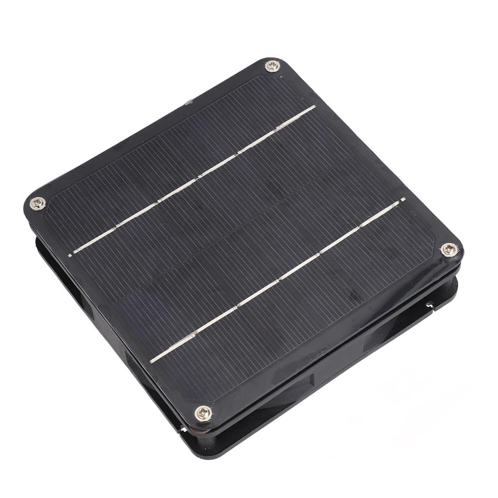 Solar Panel Powered Fan Kit 20W Monocrystalline Solar Panel Exhaust Fan Kit for Outdoor Travel Greenhouse Black