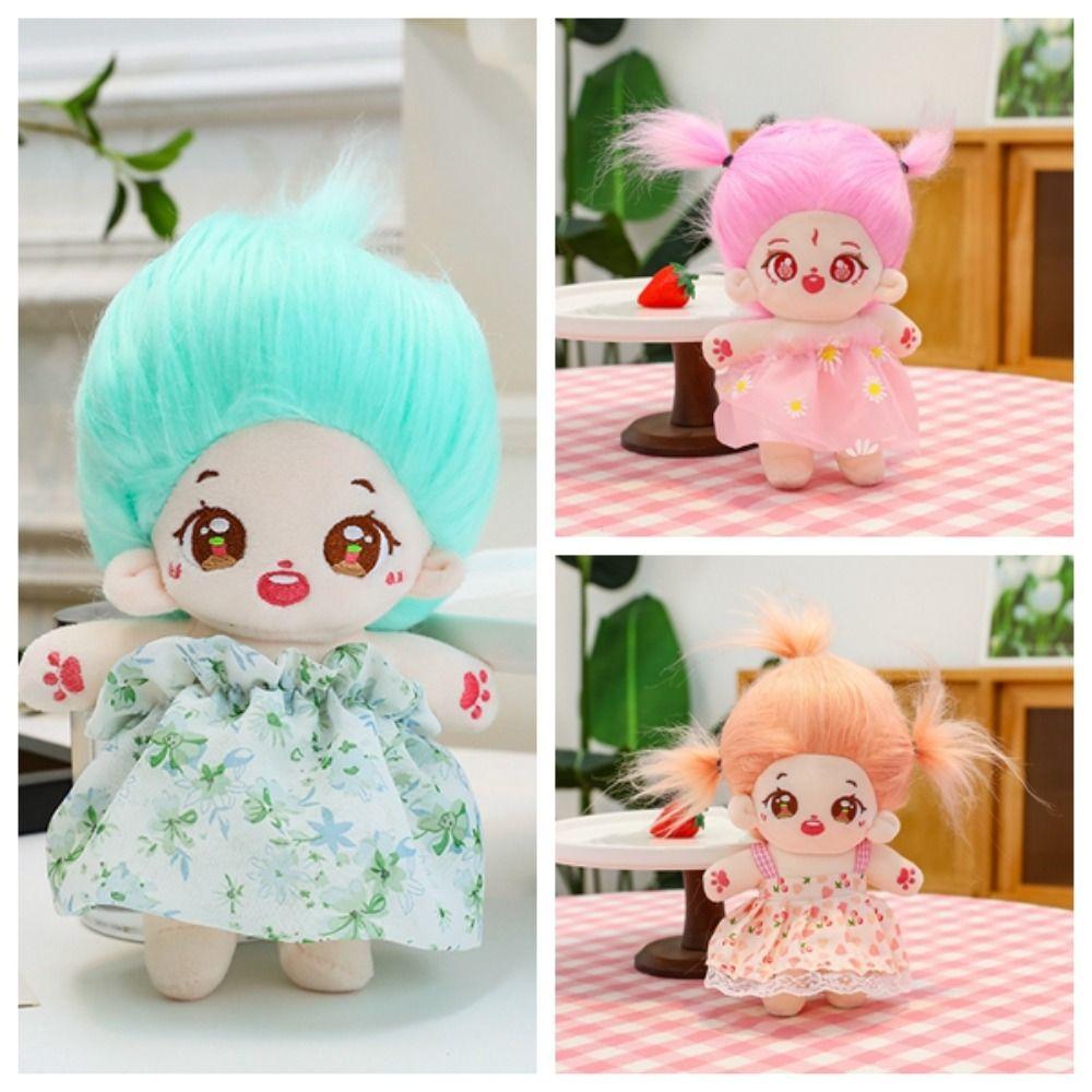 

With Skirt Change Clothes Doll Soft Accompany Dolls Kawaii Plush Cotton Doll Toddlers