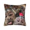Funny Monkey Print Pillowcases  Kawaii Pillow Case For Living Room Sofa Graphic Pillow Cover