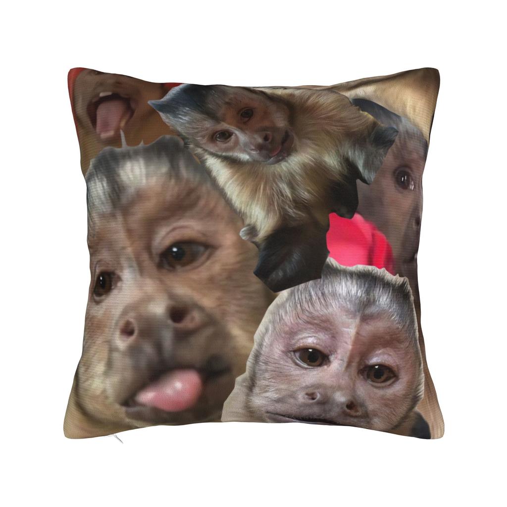 Funny Monkey Print Pillowcases  Kawaii Pillow Case For Living Room Sofa Graphic Pillow Cover