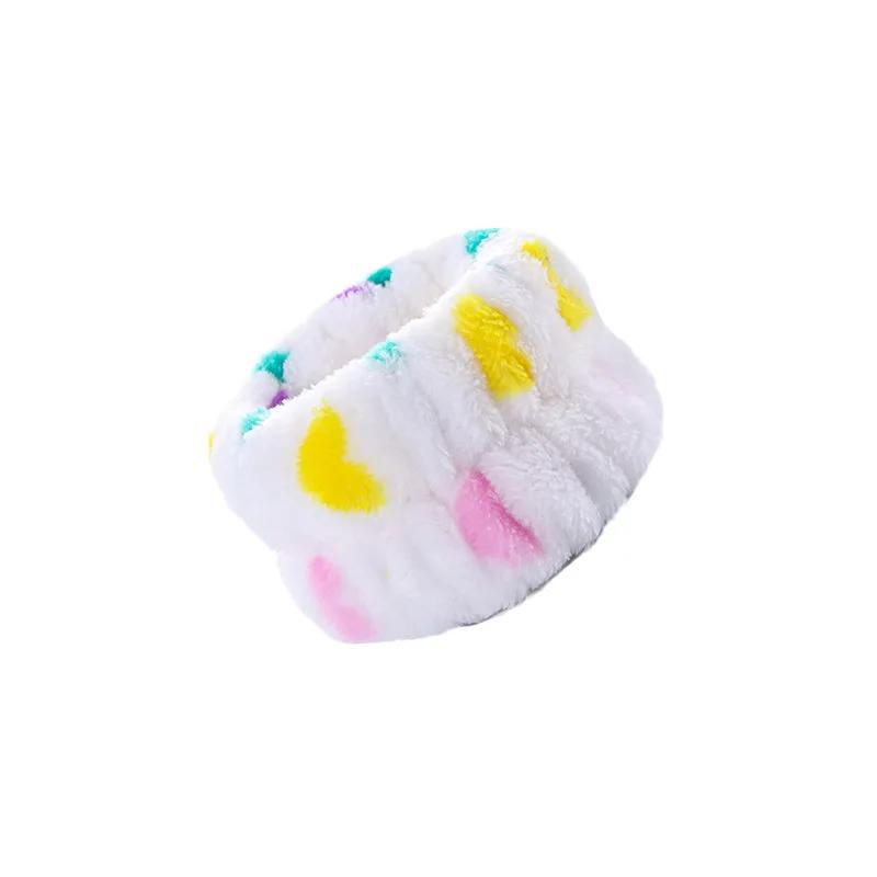 One Pair Washing Face Spa Wrist Washband Hair Band Solid Color Microfiber Absorbent Hair Accesories Headwrap Handmade Makeup