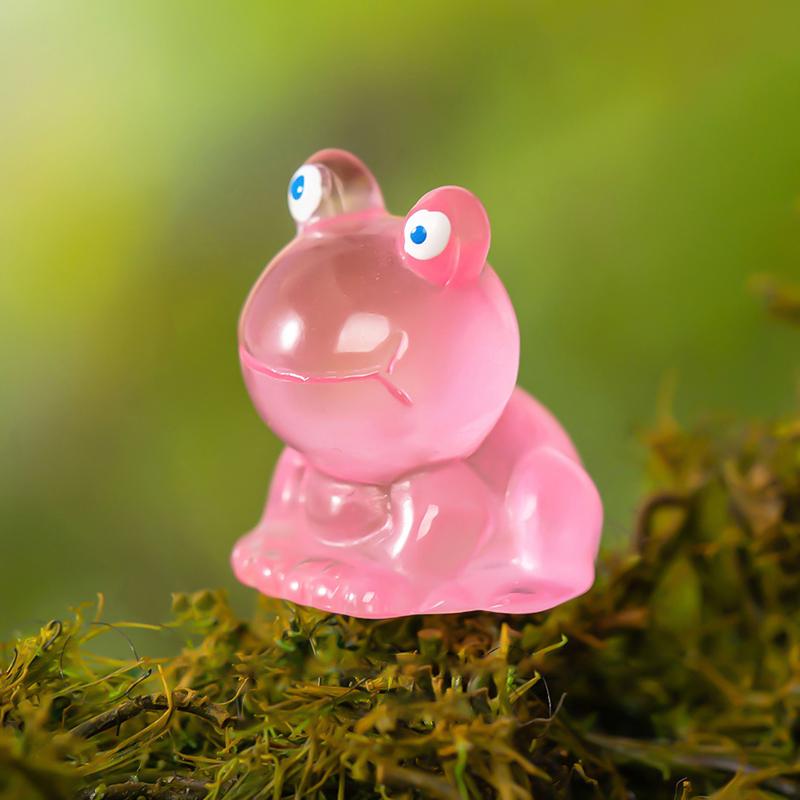 1 Stück Mini Fluoreszierender Kleiner Frosch Ornament Miniatur Winziger Frosch Puppenhaus Dekor