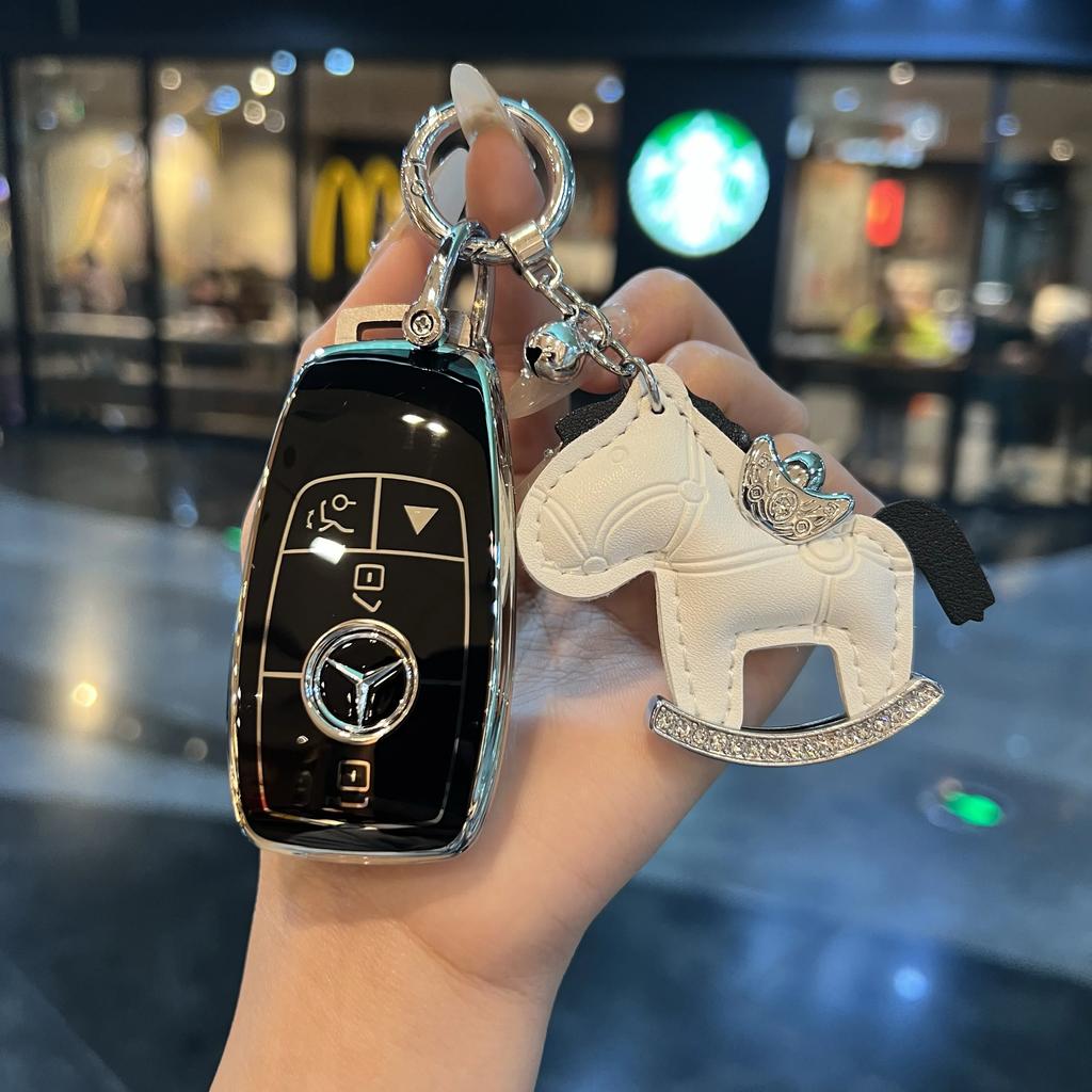 Car Key Case Cover Protection Shell for Mercedes Benz A C E S G Class GLC CLE CLA W177 W205 W213 W222 X167 AMG Accessories QU3