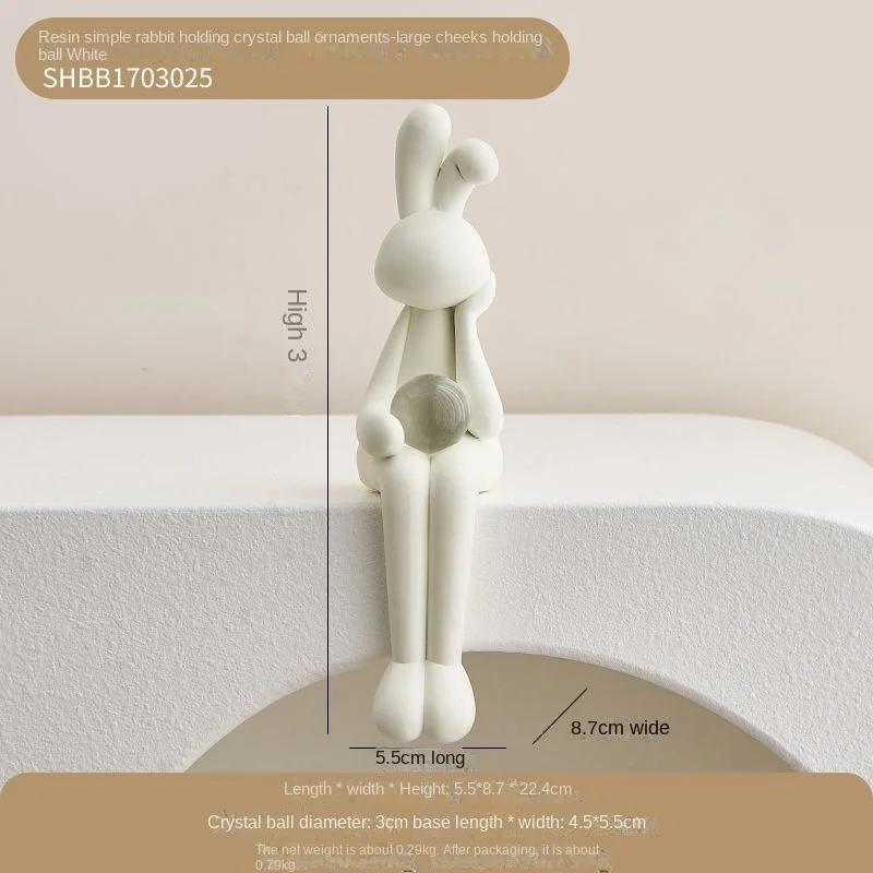 

Новая скандинавская сидящая длинноухая кролика стайная фигурка телевизор винный шкаф современное искусство украшение домашний рабочий стол крыльцо скульптура ремесла