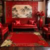 Chinese Style Red Festive Large Carpets for Living Room Decoration Home Flower Pattern Rug Dining Room Non-slip Washable Mats