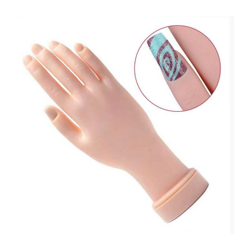 Art Practice Nail Trainer Training Faux Hand Model Gel False Tips Tools Manicure