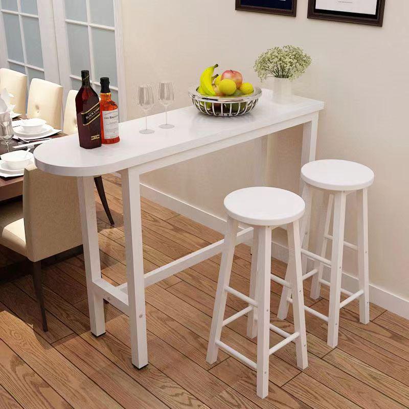 9C Modern High-Leg Bar Table – Multifunctional Steel & Wood Design for Home, Restaurant, Hotel, or Kitchen