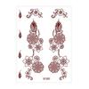 9pcs Water Transfer Decals Henna Tattoo Stickers Fake Body Art Sticker  Women/Lady/Girl