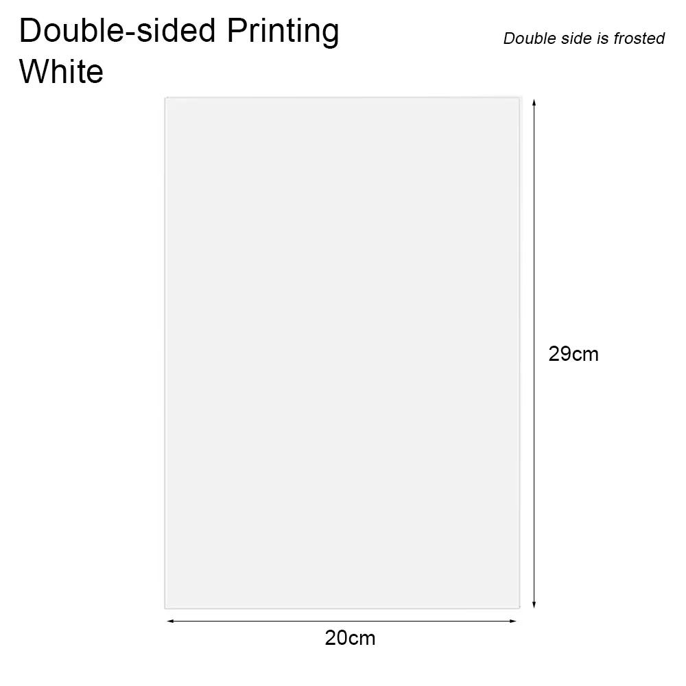 1Pcs New Printable Shrink Plastic Sheets Handmade 29x20cm Shrink Film Translucent White Shrinky Art Papers for Inkjet Printer