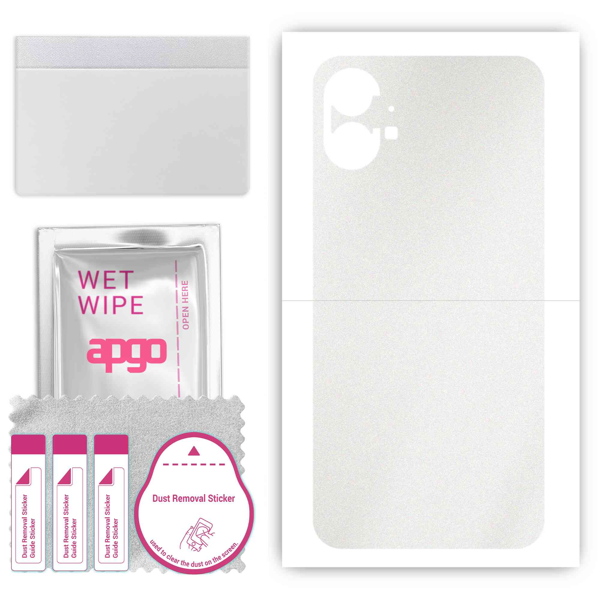 

apgo Protective Skin Sticker for the back compatible with Nothing Phone 1, Wrap Film, Foil, Vinyl - Pattern Matte Transparent