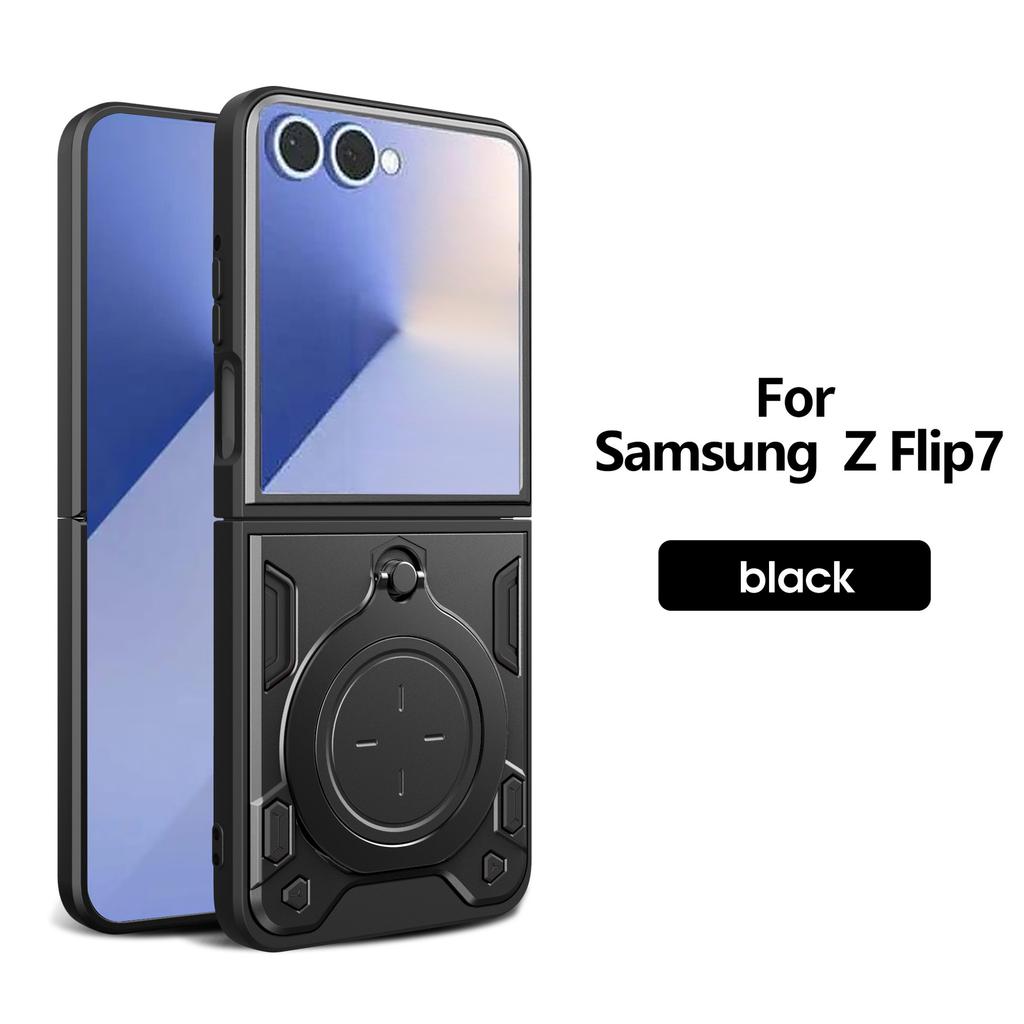 case for Samsung Z FLIP 7 6 5 4 rotating bracket protective case Shock Proof Anti-Fingerprint tough shell plian full coverage