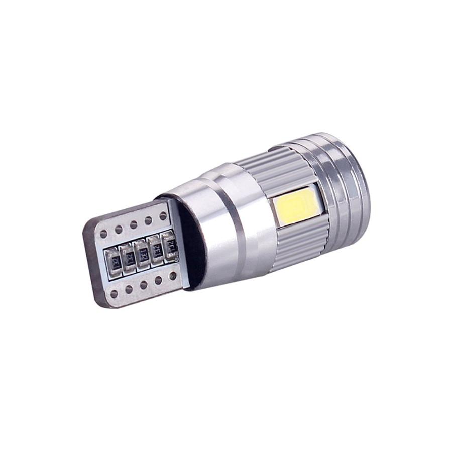10Pcs T10 6SMD 5630 LED Bulb White For Car Roof Reading Light License Plate Lamp