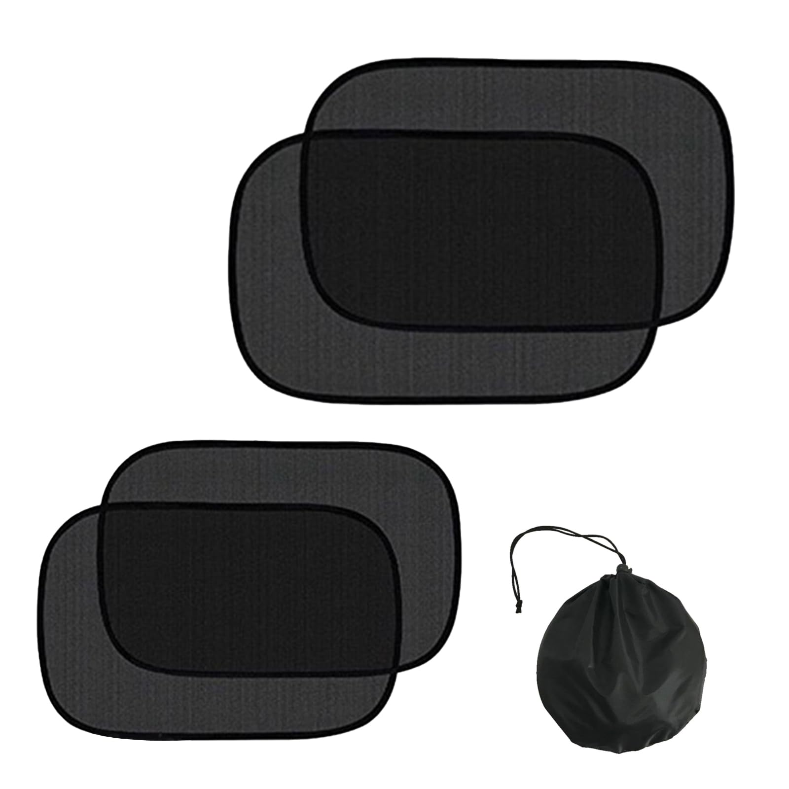 

YuraYura Автомобильная солнцезащитная шторка на боковое стекло, статический тип, набор из 4 штук, для сиденья водителя/пассажира/заднего сиденья чёрный