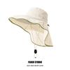 Hard Brim Windproof Big Brim Bucket Hats Cycling Hiking Sun Hat Female Summer Electric Car Uv Sun Protection Neck Fisherman Caps