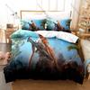Cool Icon FF Warrior Character Graphic Free Fire Gaming Bedroom Decor Bedding Duvet Cover + 2 Pillowcases Mobile Game Fan Room D