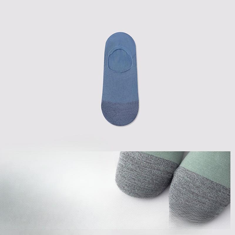 Invisible Socks, Men's Boat Socks, Summer Thin Pure Cotton Antibacterial, Deodorizing, Anti-drop, Mesh Breathable Short Socks