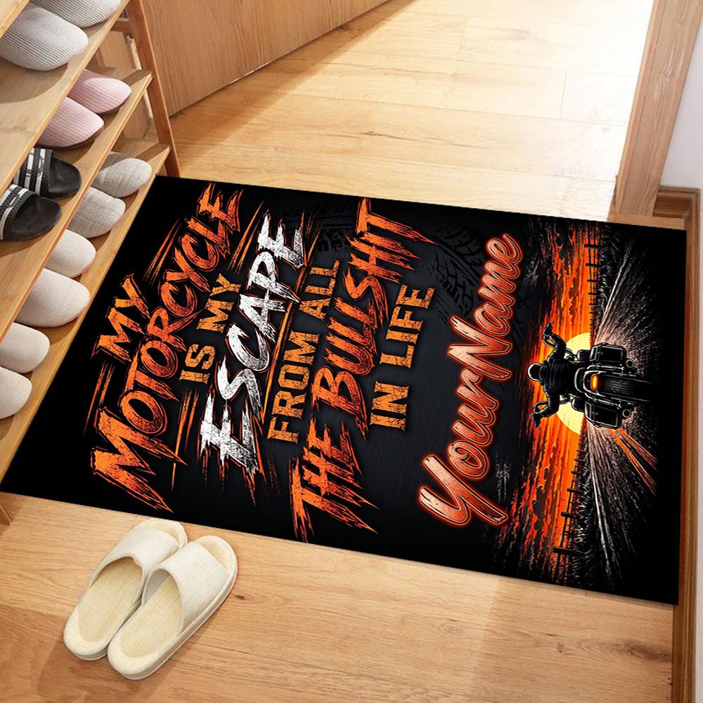 Harley-davidson Motorcycles Customizable Name Carpet Perfect for Decorate Room Entryway Bedrooms Dining Room Anti-slip Rug Office Home Decor