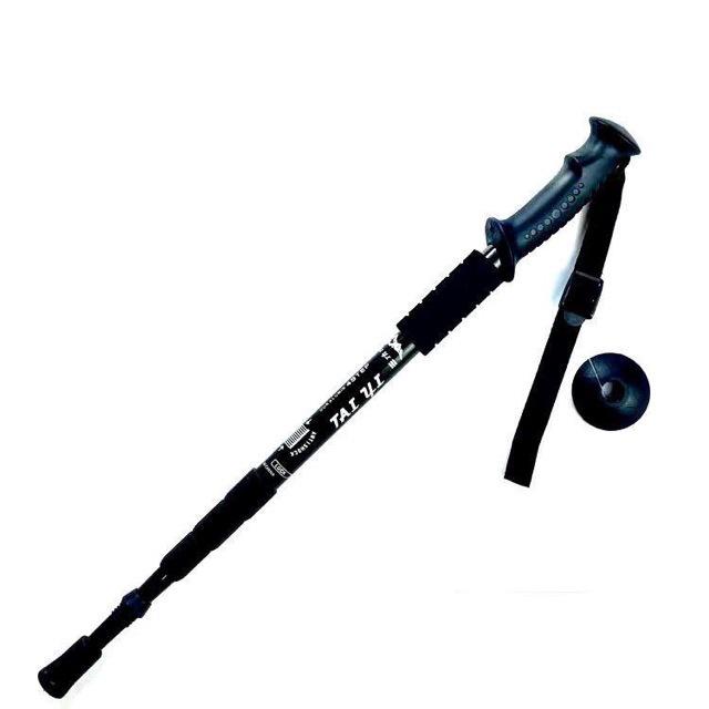 Aluminum Alloy 4-Section T-Handle Trekking Pole: Portable Hiking, Climbing, and Walking Stick 52-110 cm
