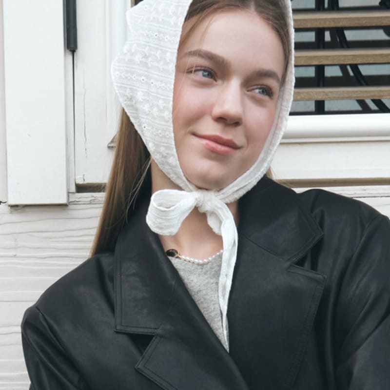 NONLOCAL Amy Cotton Lace Kerchief - 2Color