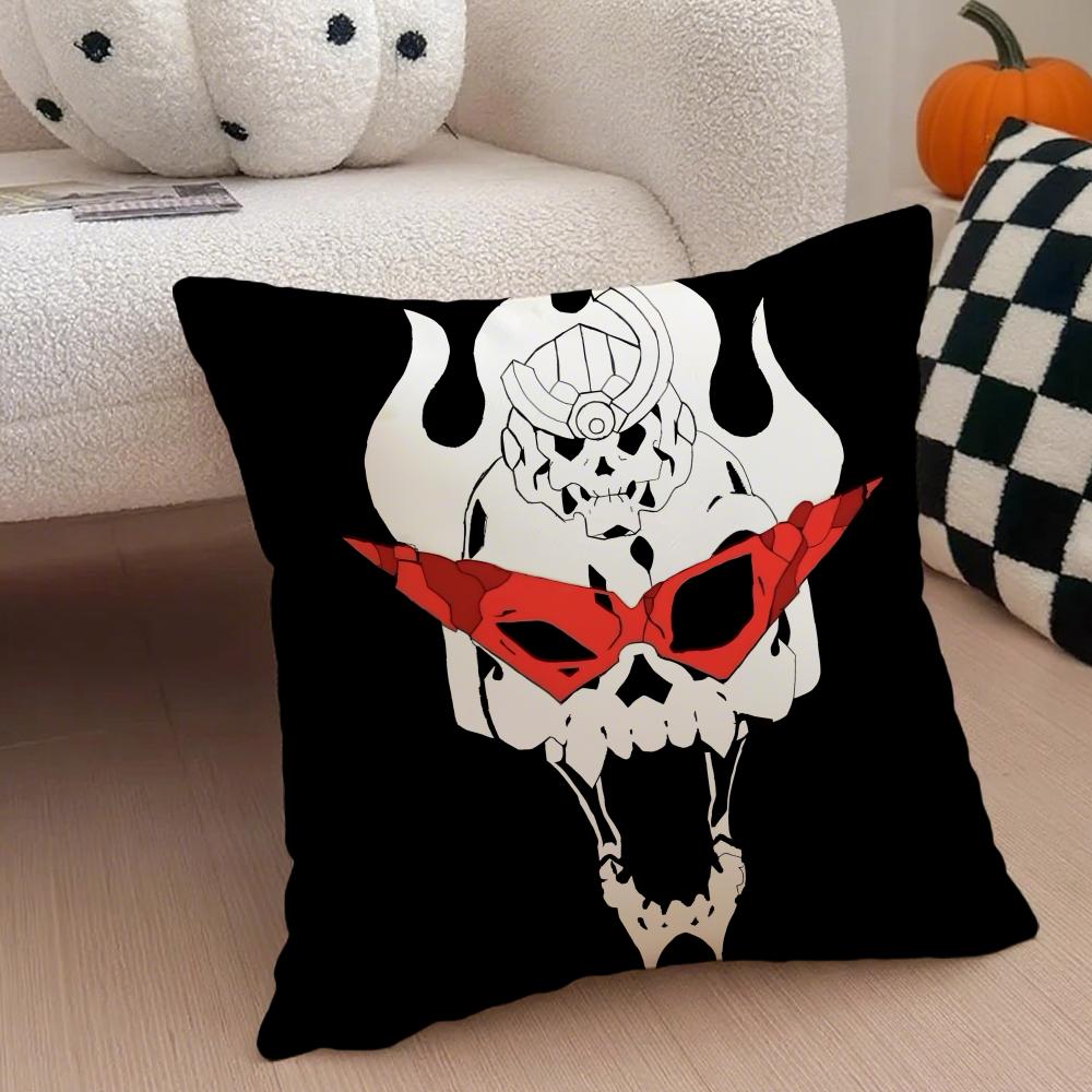 Ttengen Toppa Anime Cushion Cover Throw Pillow Cover Hidden Button Durable Polyester Chair Cushion