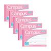 KOKUYO Campus Notes, Half Size, B6, 5mm Grid, Light Pink, Set of 5 Books, No-37S10-5LPX5SET