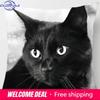 Black Cat Printed Square Pillowcase Home Furnishing Car Sofa Cushion Cover