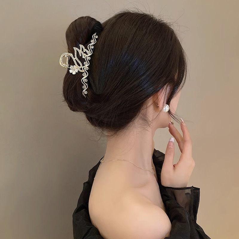 Alloy Womens Back-of-Head Grabber Large High-End Hair Claw Clip Summer 2026 Shark Clip Headpiece Japan and Korean Style