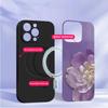 Gradient colored flowers For Samsung Galaxy S20 FE S21 S22 + S23 Plus S24 Ultra 25 Edge S24 Ultra For Magsafe Glass Phone Casee