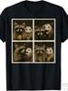 Humorous T-Shirt Featuring a Selfie of a Possum And Raccoon In a Photobooth, Des