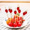 100Pcs Disposable  Colorful Strawberrie Watermelon Bamboo  Picks Buffet Food Fruit Forks For Wedding Birthday Party Decor