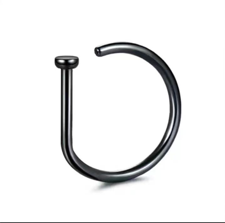 

Кольцо для пирсинга носа из титана 316 из нержавеющей стали в форме буквы D