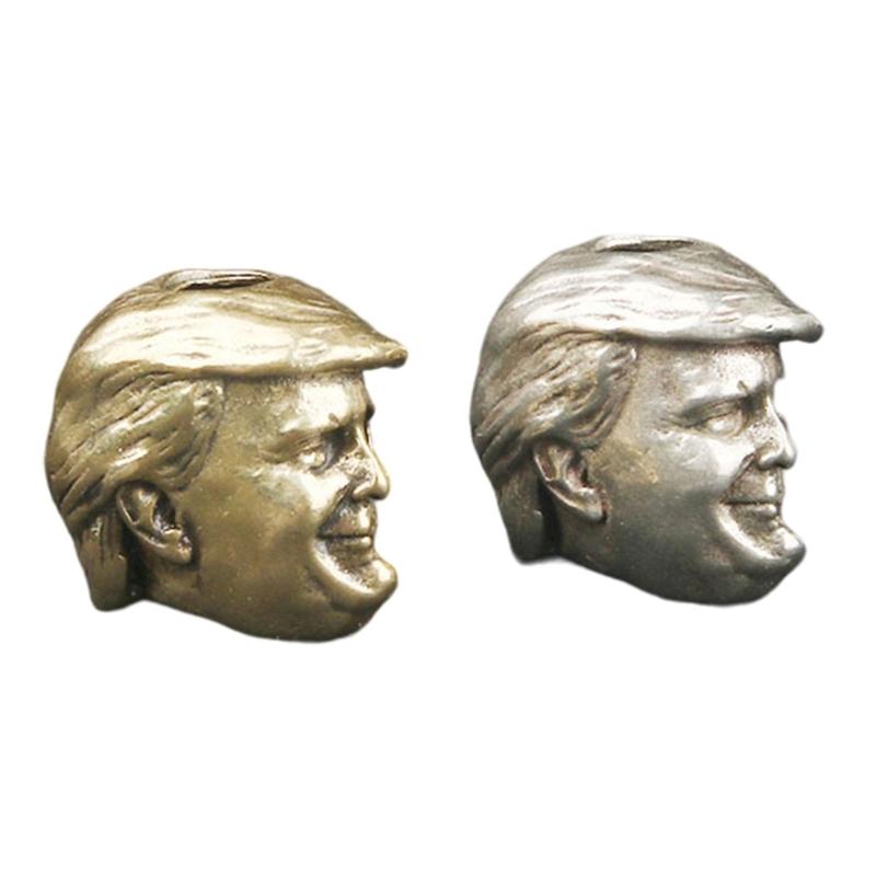 Brass Skull Charm Skull Jewelry Pendant Bead Charm Lanyard Bead Brass Texture Suitable for Bracelets and Keychains