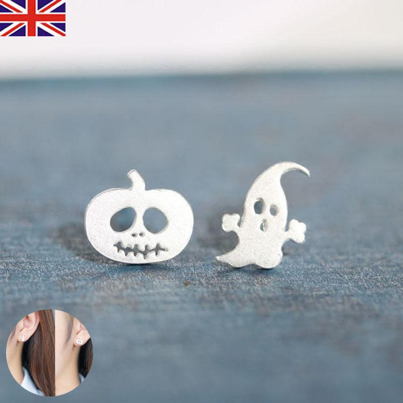 

Серьги-гвоздики «Призрачная тыква» из серебра 925 пробы для женщин на Хэллоуин 1 Pair