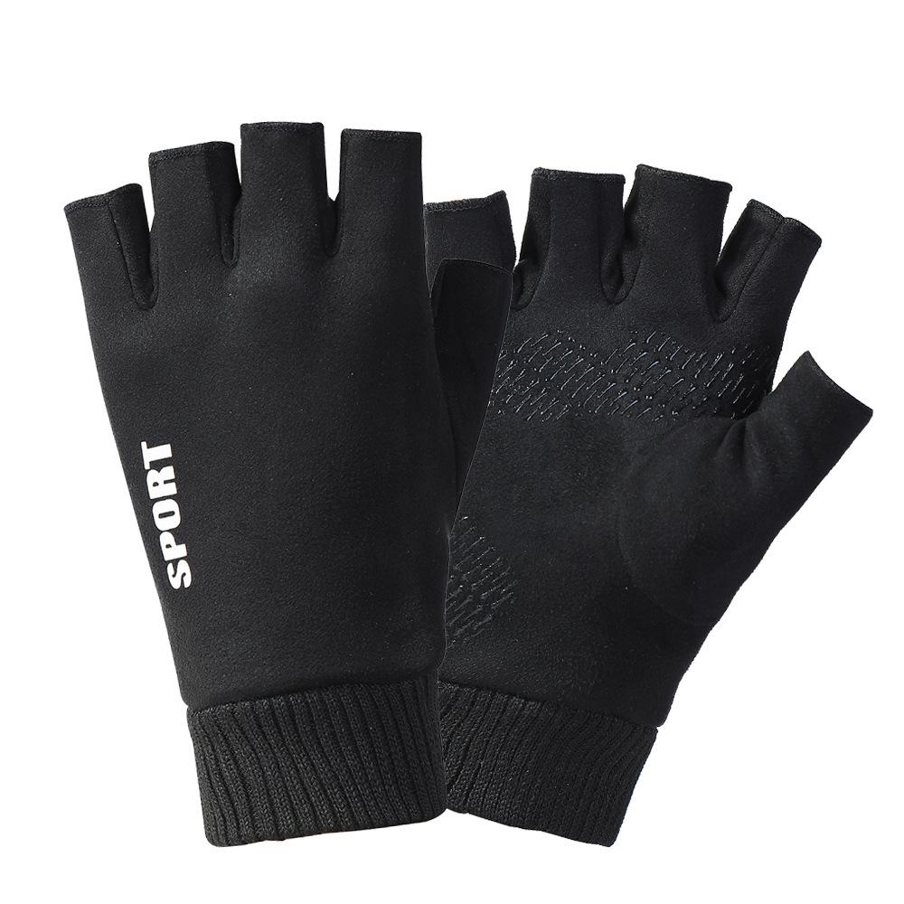 Warm Gloves for Men and Women Suede Cold Proof Fashion Plus Velvet Thickened Touch Screen Outdoor Riding Autumn and Winter Gloves
