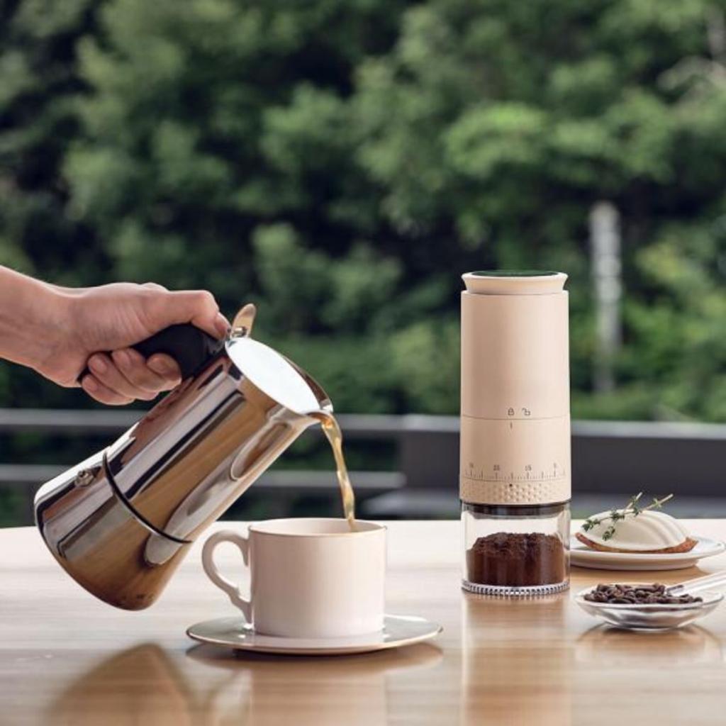 Xiaomi 1500mAh Electric Coffee Grinder Externally Adjustable Coffee Burr Grinder Bean Grinding Machine Type-C Charging Coffee Maker