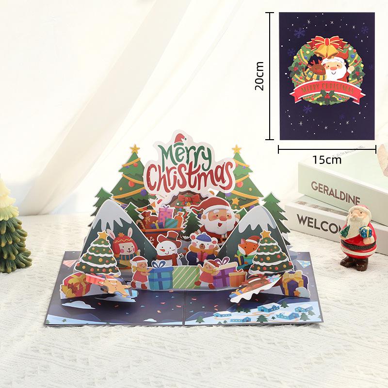 

3D висувна Різдвяна листівка: Високоякісна паперова скульптура своїми руками з вітальними побажаннями