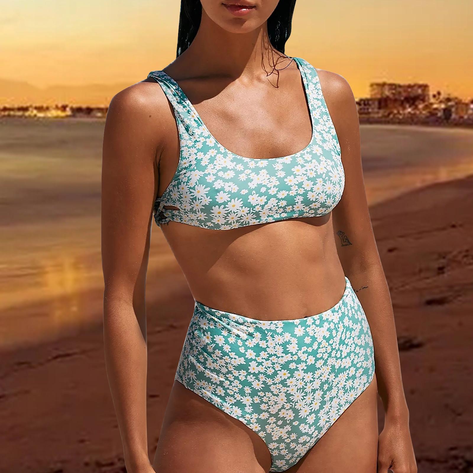 

Женский сплит-купальник с пуш-ап, купальник, пляжная одежда M синий