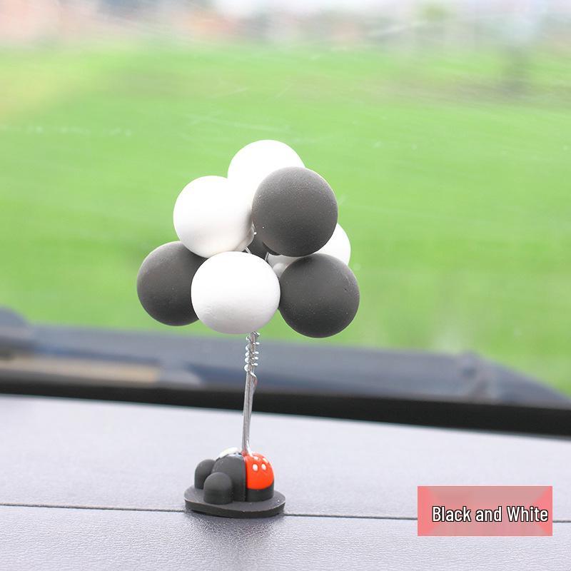 Macaron Glass Car Perfume Ornament with Colorful Confession Balloon Design