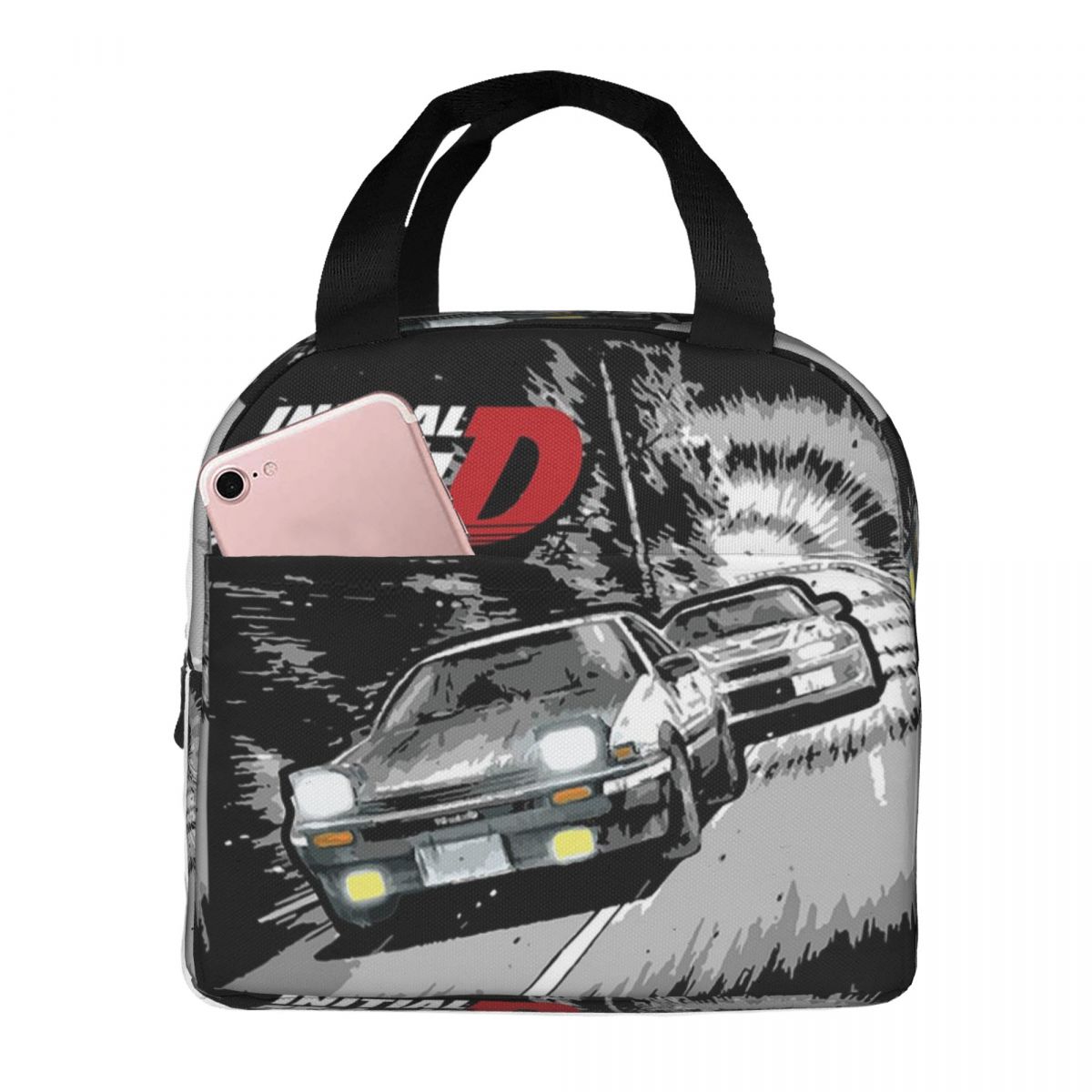 Initial D - Mountain Drift Racing AE86 Insulated Lunch Bag for Women Office Cooler Thermal Food Box Tote Lunch Boxes Container One Size