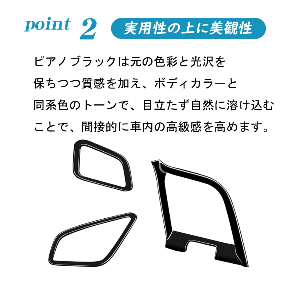 KOKATO Air Vent Covers for Toyota Crown Crossover Crown Sport 36 37 Crown Estate RS Front Air Outlet Frame for Left and Right Made of ABS Easy